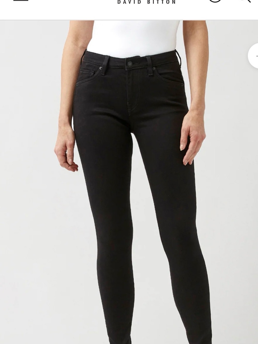 Buffalo David Bitton Black High-Rise Skinny Jeans
